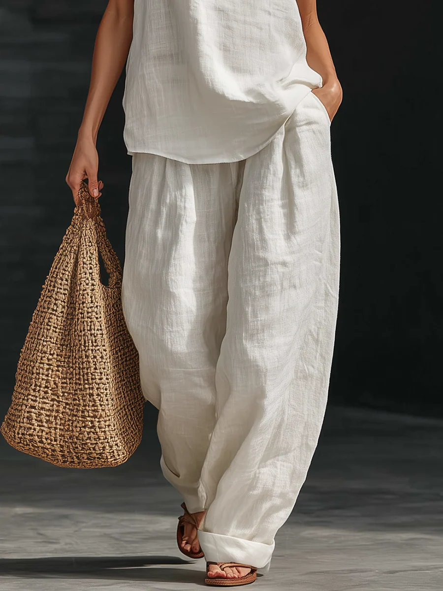 Zoe™ | Conjunto sin mangas con pantalones amplios