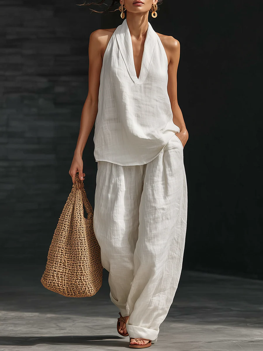 Zoe™ | Conjunto sin mangas con pantalones amplios