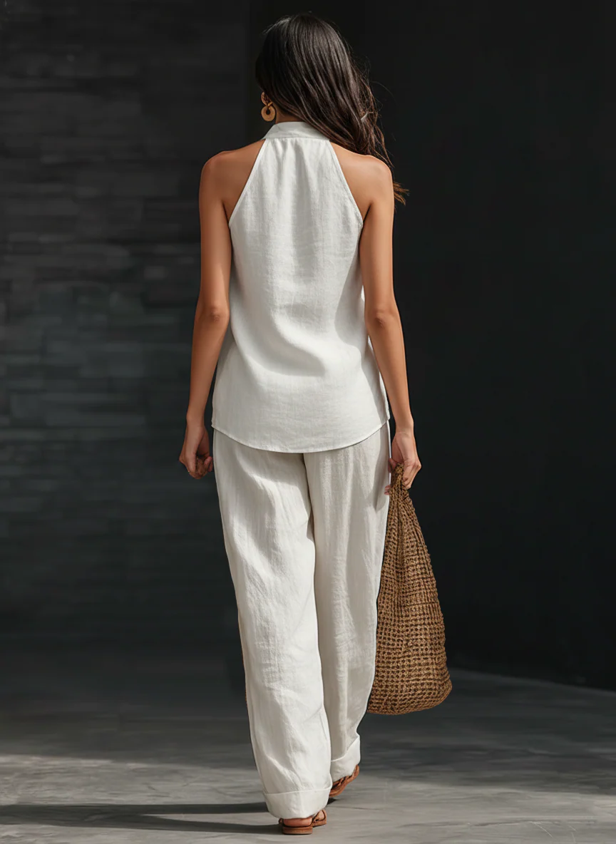 Zoe™ | Conjunto sin mangas con pantalones amplios