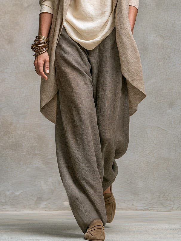 Costanza | Conjunto de Tres Piezas Beige y Gris