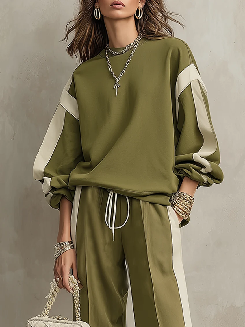 Sonia | Conjunto de Sudadera Verde Oliva
