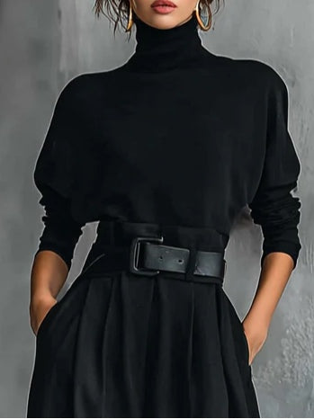 Ginevra | Conjunto Negro de Cuello Alto