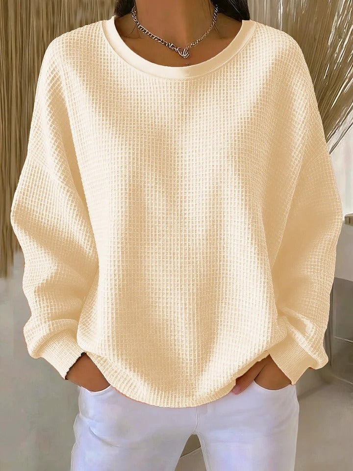 Cecilia | Suéter Relajado de Textura Waffle