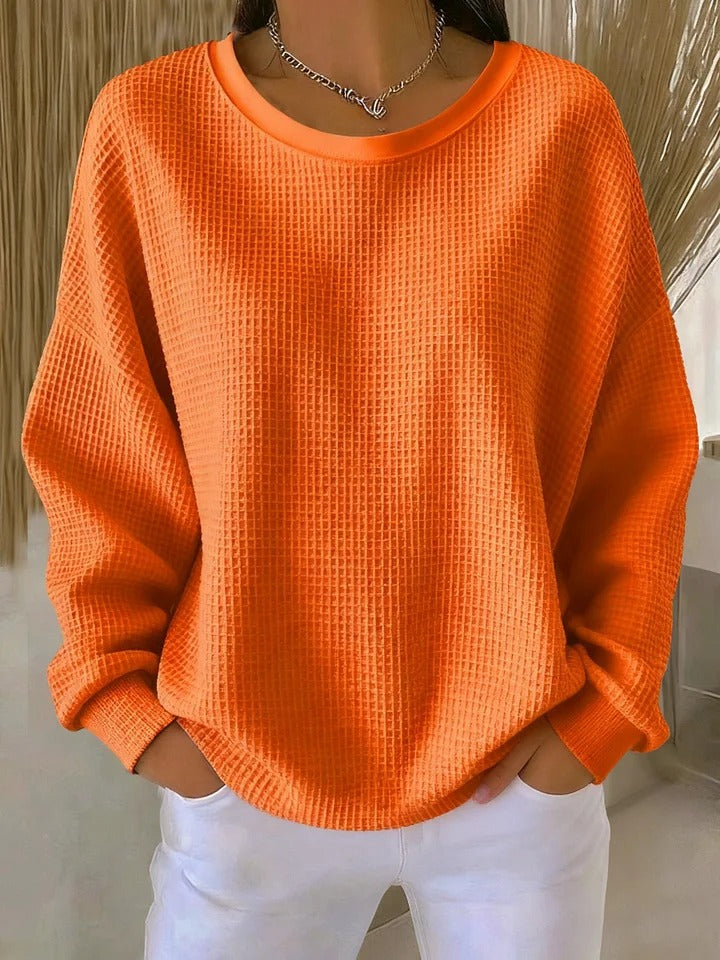 Cecilia | Suéter Relajado de Textura Waffle