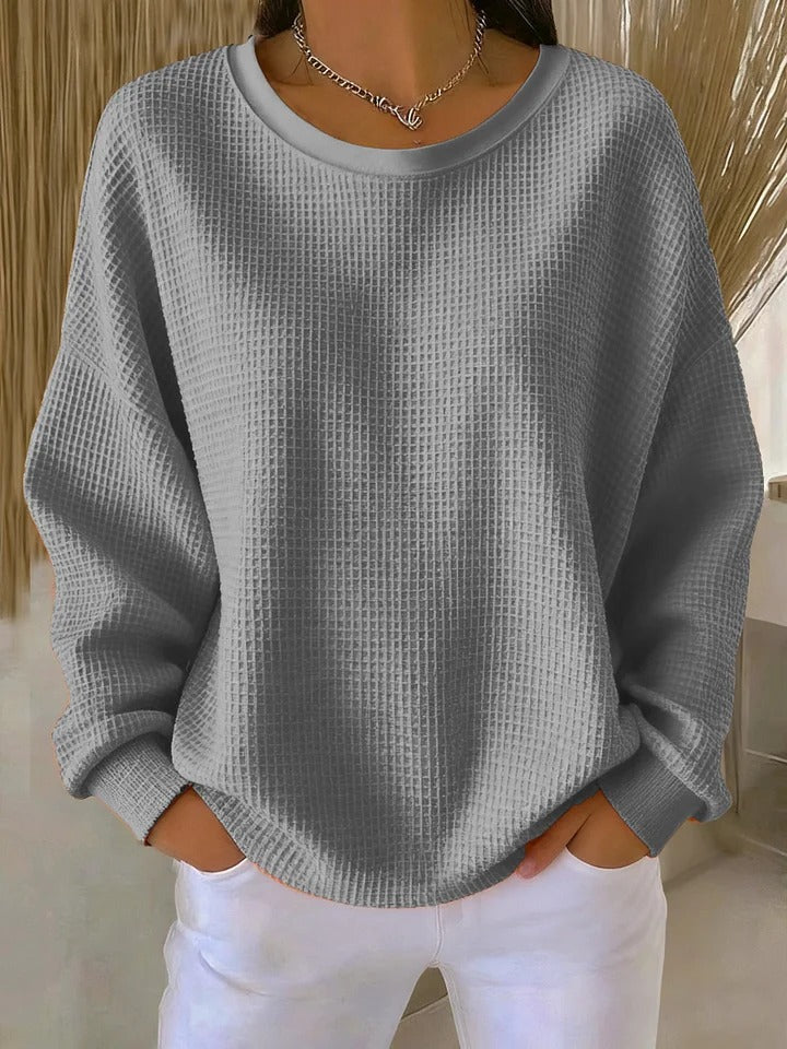 Cecilia | Suéter Relajado de Textura Waffle