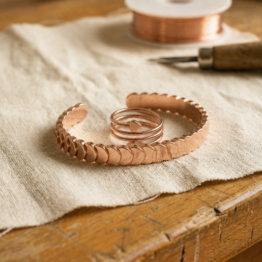 Set de Joyería de Cobre para el Día a Día