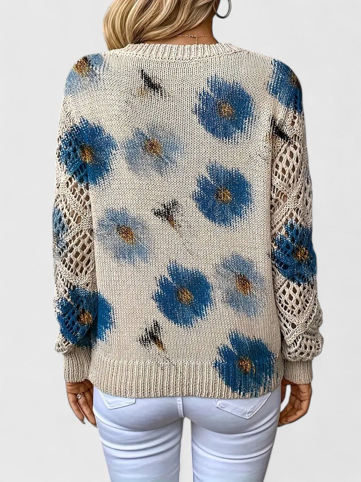 Bronwen | Suéter de Punto con Encaje Floral
