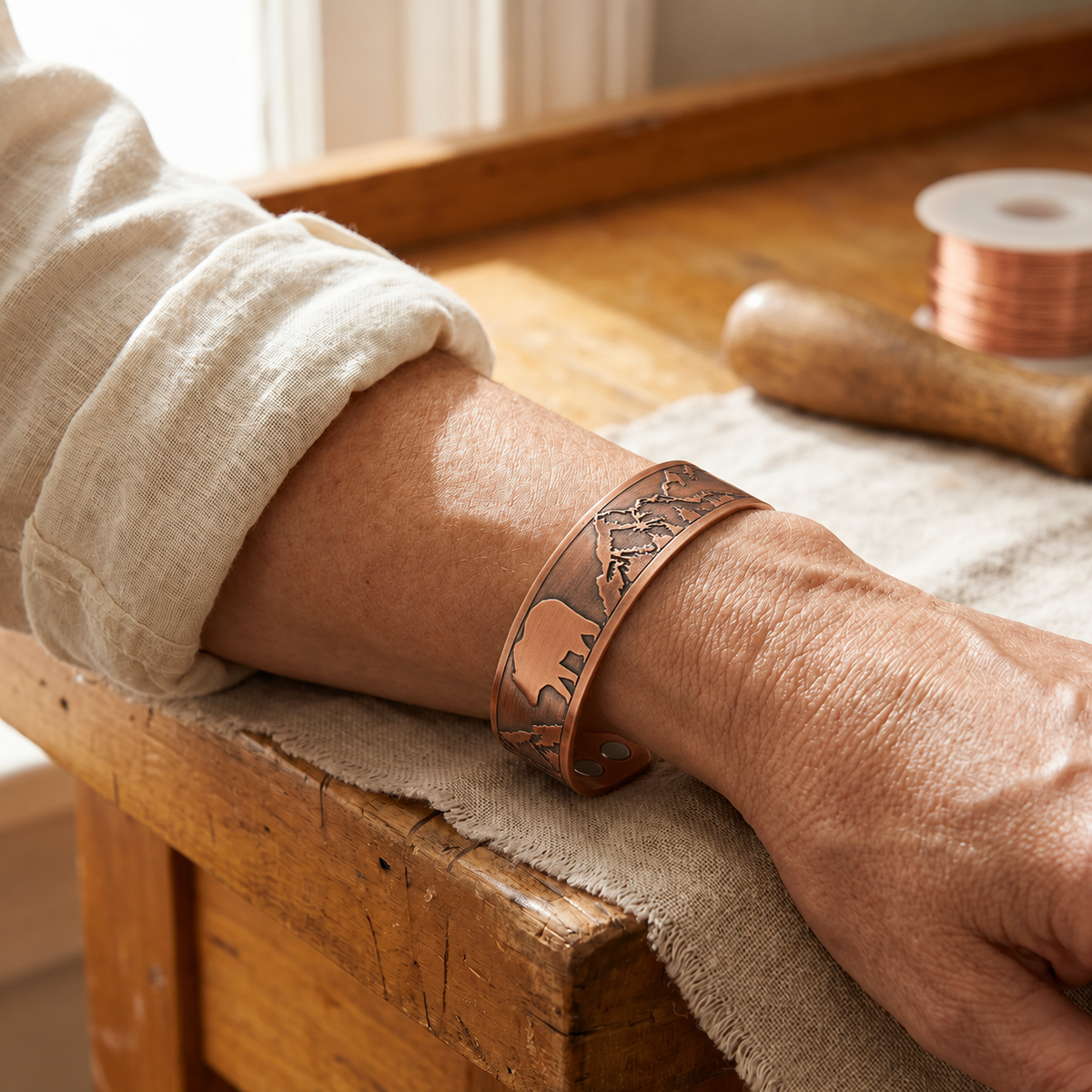 Pulsera de Cobre Madre Oso