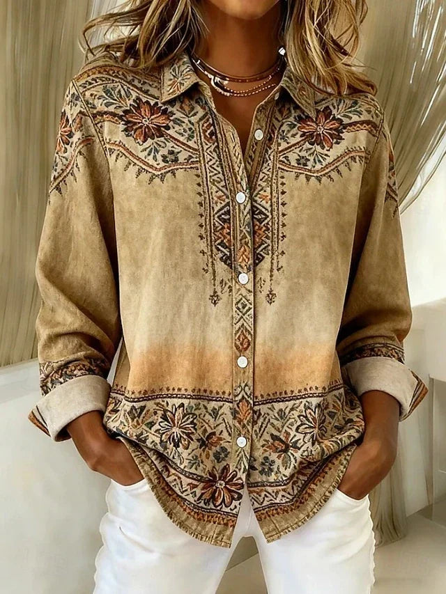 Verónica | Blusa Vintage con Estampado Floral