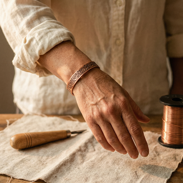 Pulsera de Cobre con Aroma a Arena
