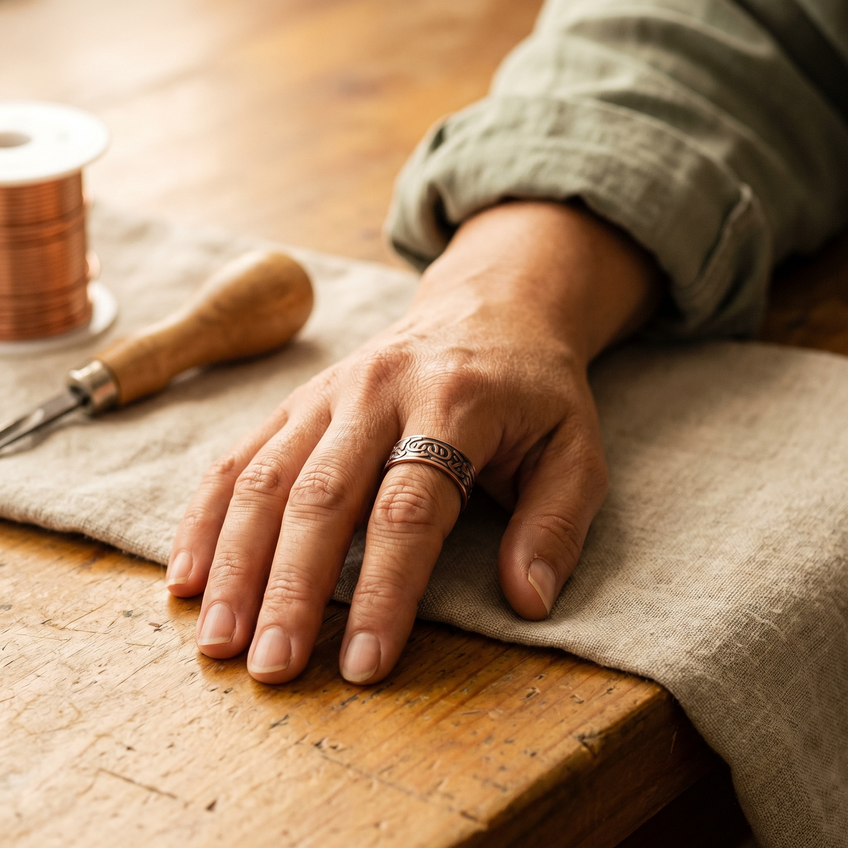Anillo de Cobre Burr