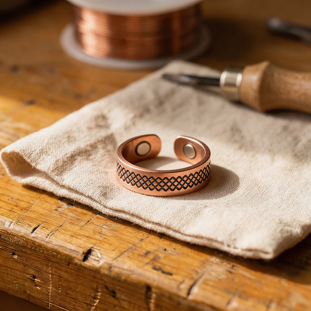 Anillo de Cobre en Forma de Rejilla