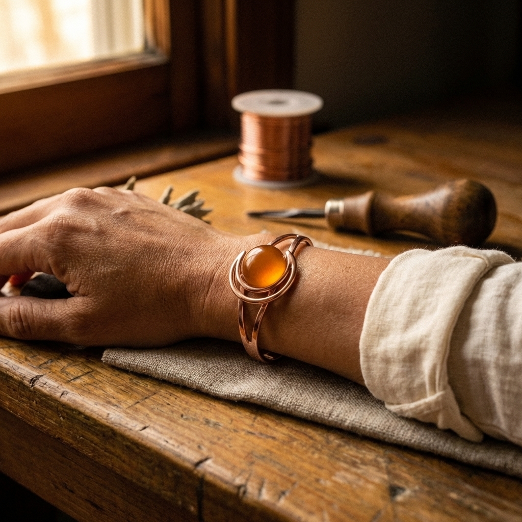 Pulsera de Cobre Naranja