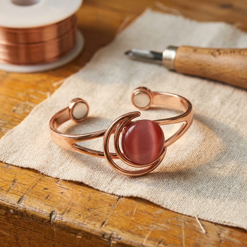 Pulsera de Cobre Rosa