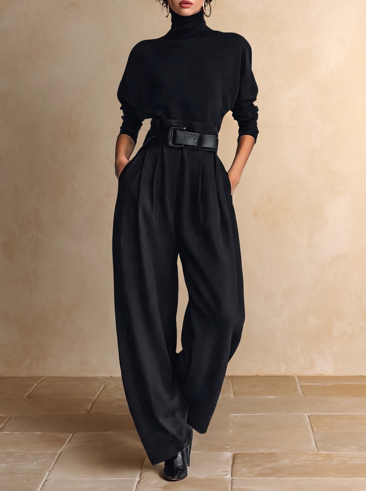 Ginevra | Conjunto Negro de Cuello Alto