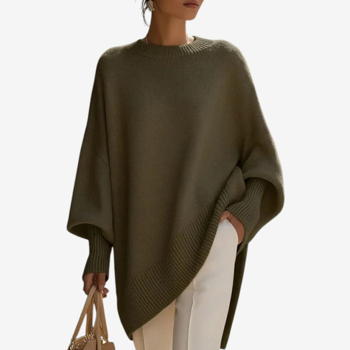 Helene | Draped Asymmetrical Poncho