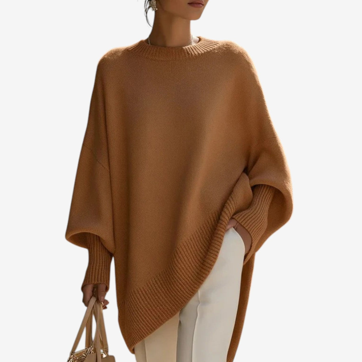 Helene | Draped Asymmetrical Poncho