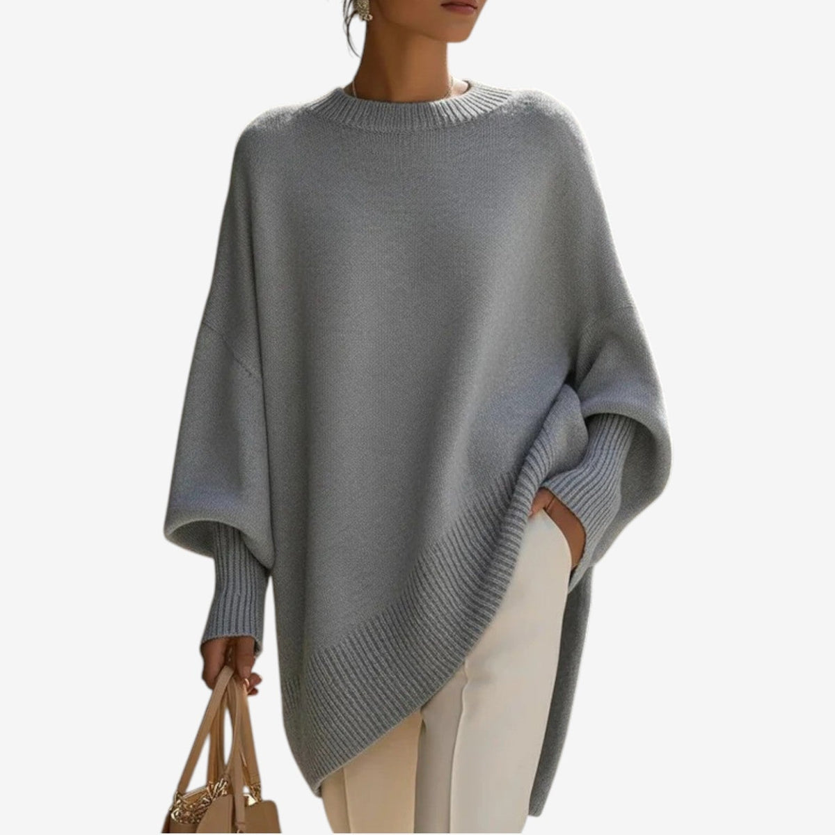 Helene | Draped Asymmetrical Poncho