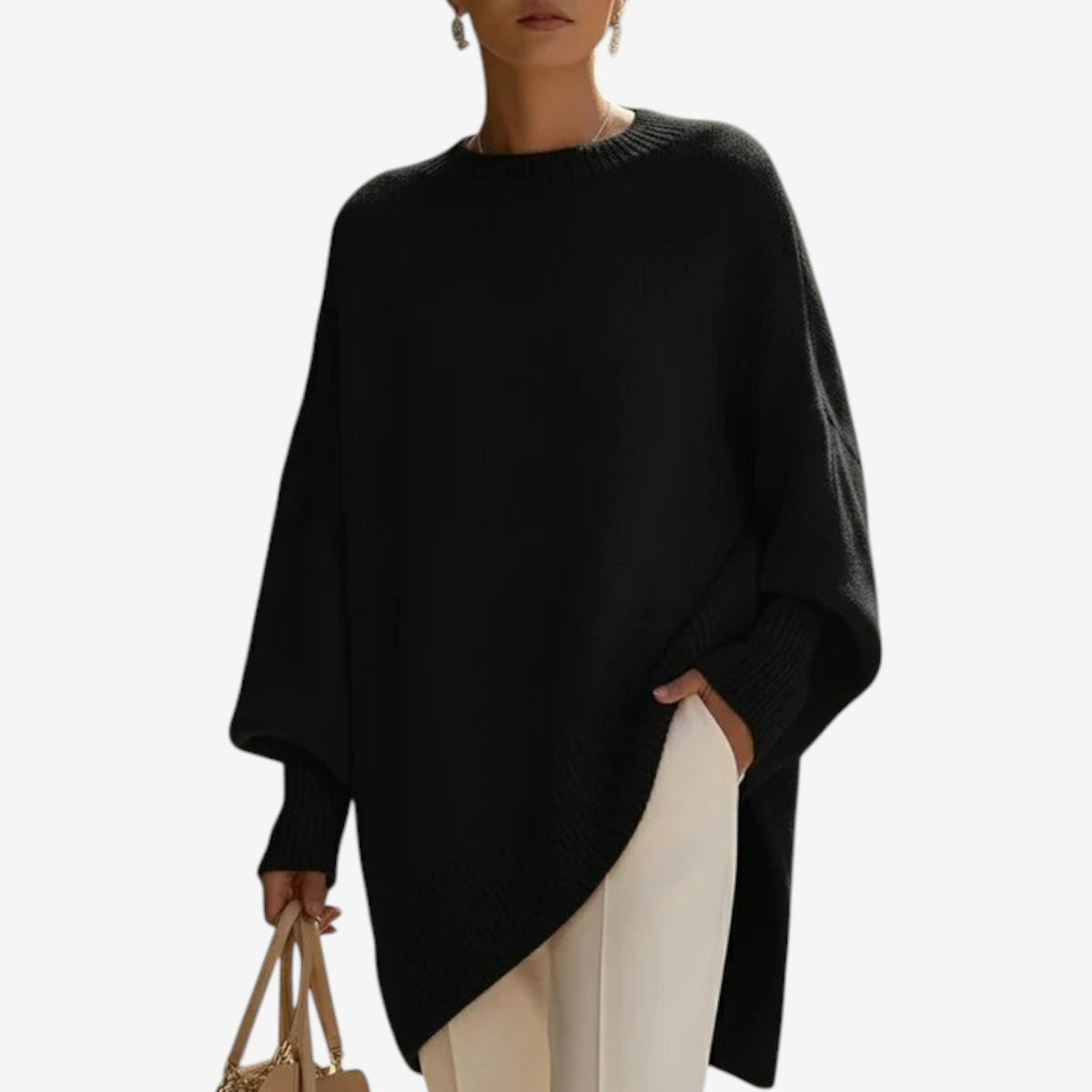 Helene | Draped Asymmetrical Poncho