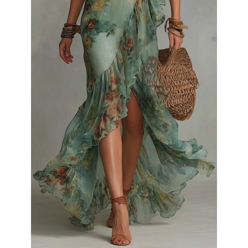 Cécile | Vestido Cruzado en Acuarela