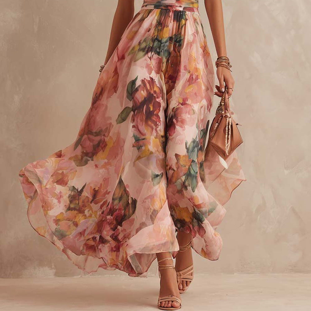 Félicie | Vestido Maxi Asimétrico de Tela Muselina
