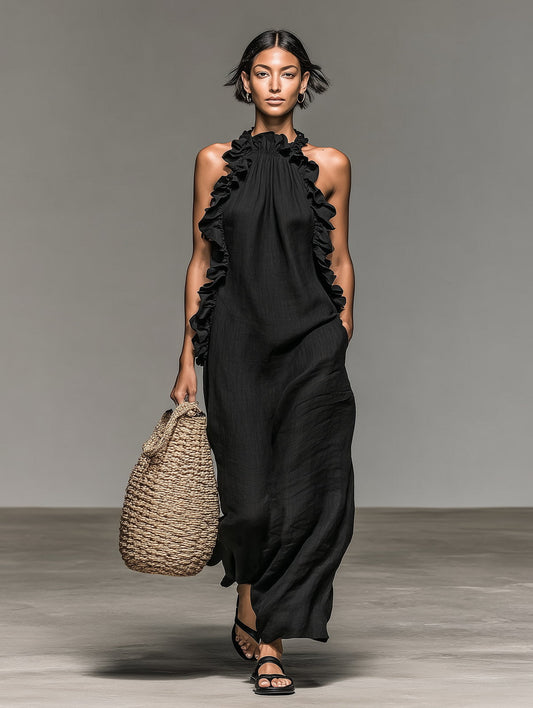 Hedwige | Vestido Largo con Bolsillos Elegantes