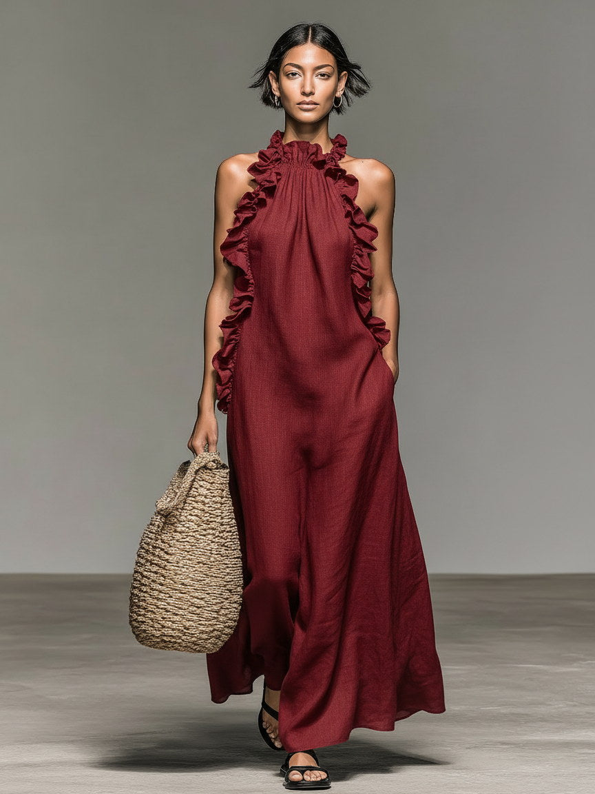 Hedwige | Vestido Largo con Bolsillos Elegantes