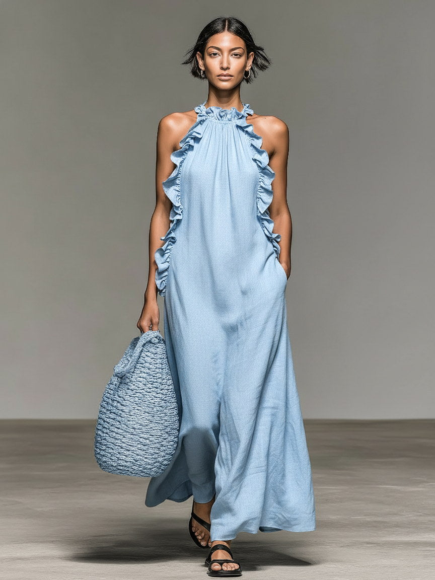 Hedwige | Vestido Largo con Bolsillos Elegantes