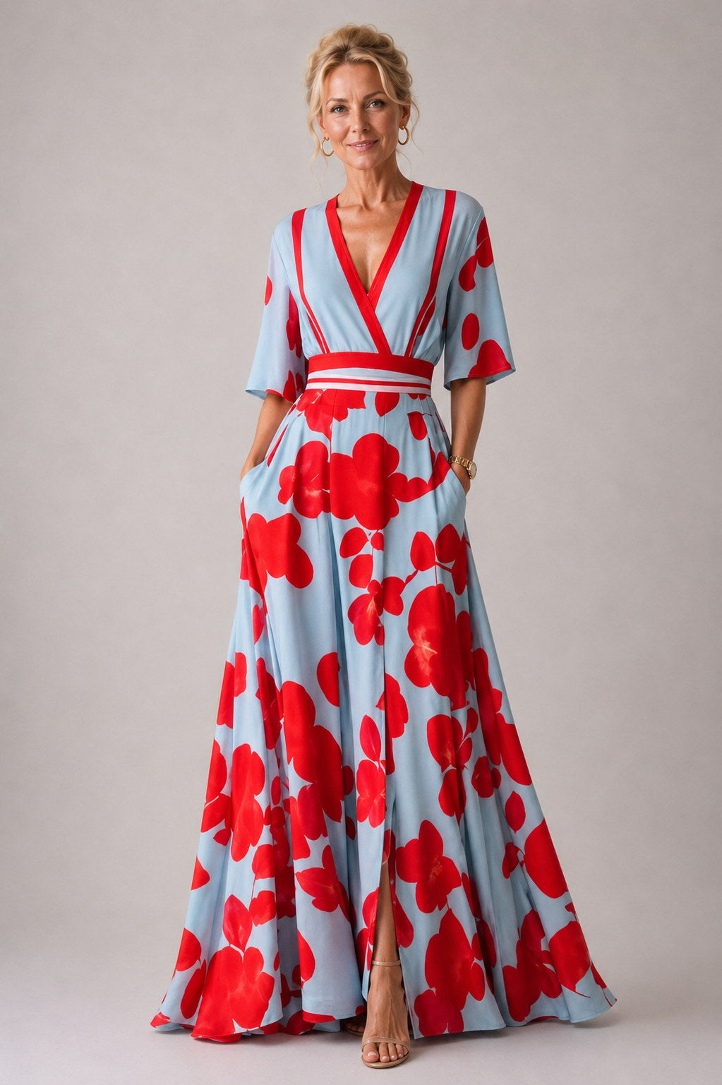 Julie | Vestido Floral de Mangas 3/4