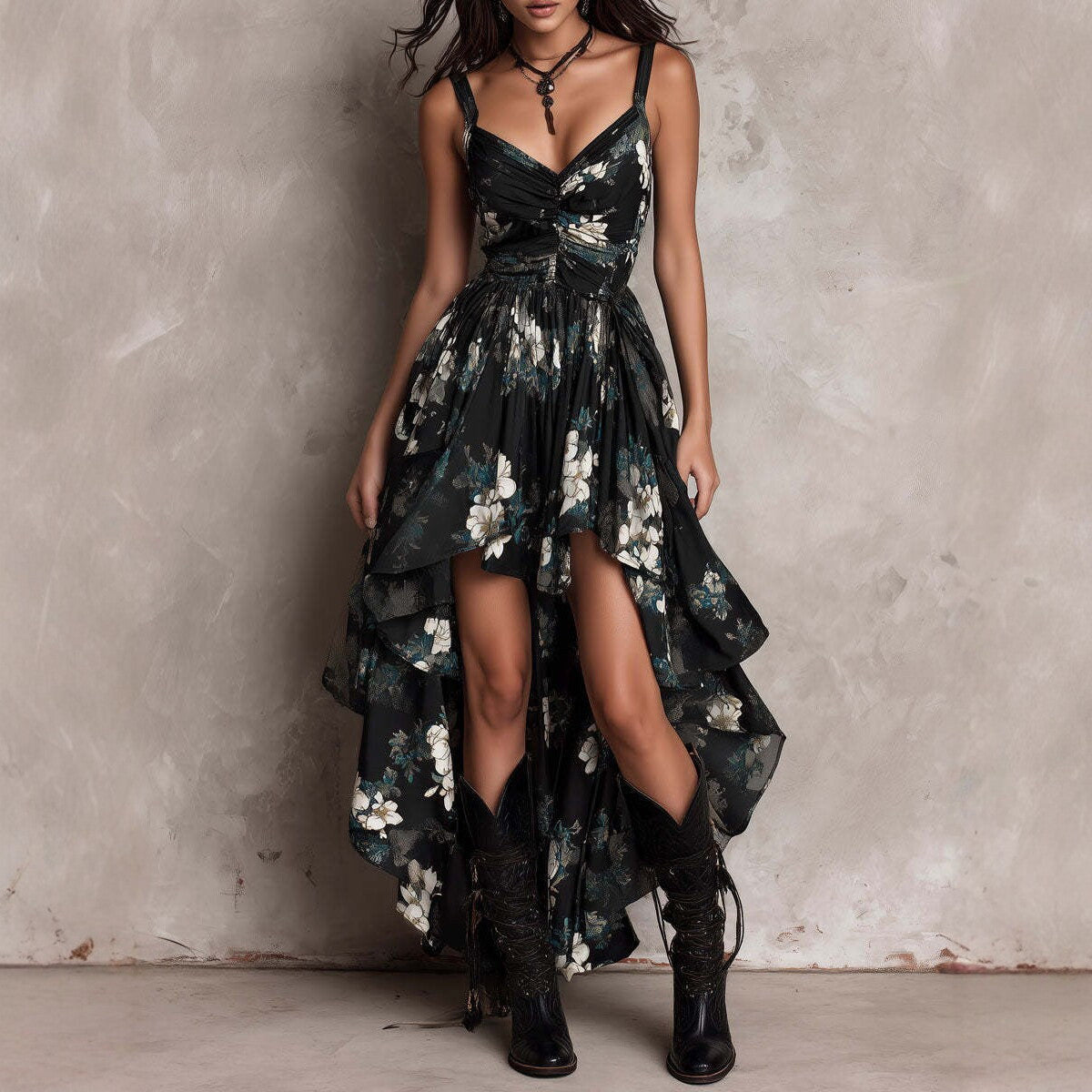 Marthe | Vestido Floral Asimétrico