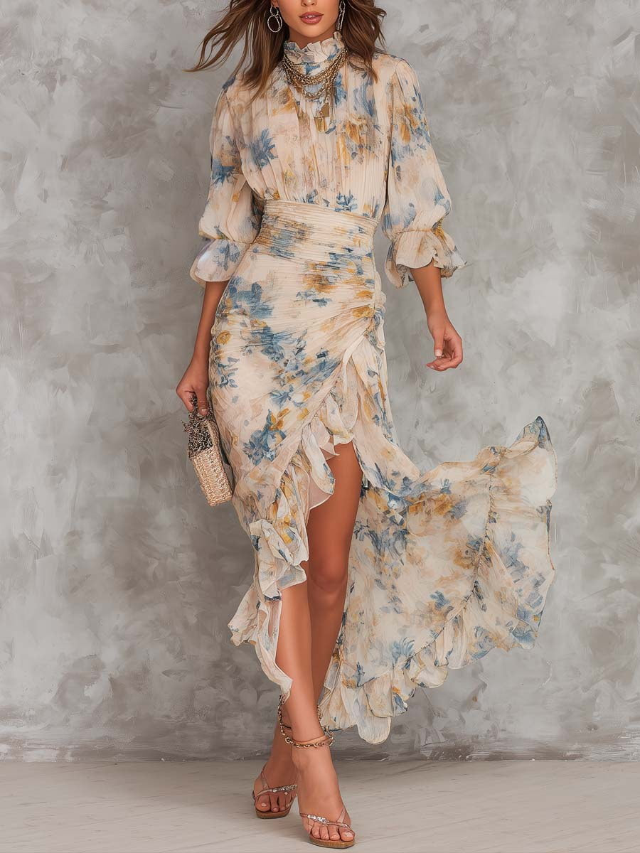 Romane | Vestido Largo de Musselina con Estampado