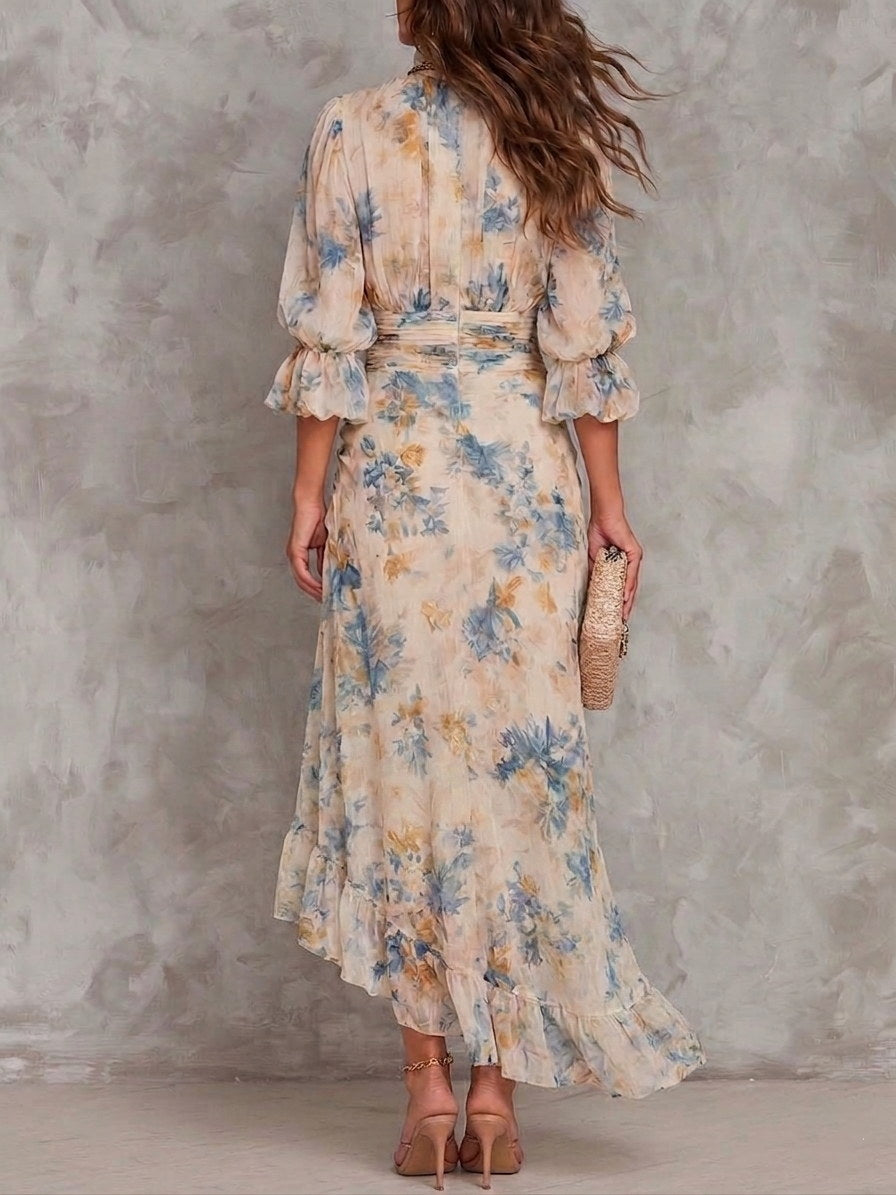 Romane | Vestido Largo de Musselina con Estampado