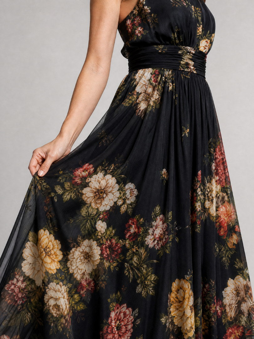 Valérie | Vestido midi con cuello halter