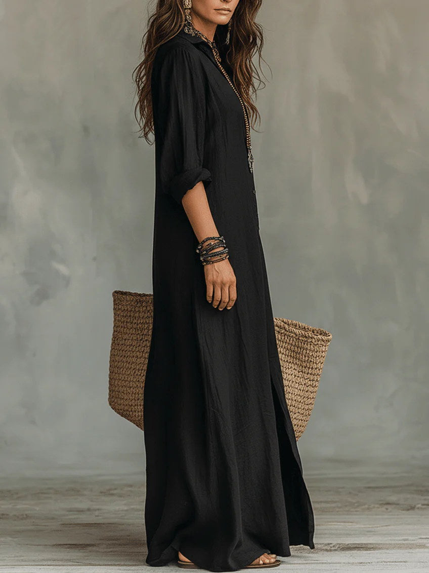 Vanessa | Vestido camisero largo