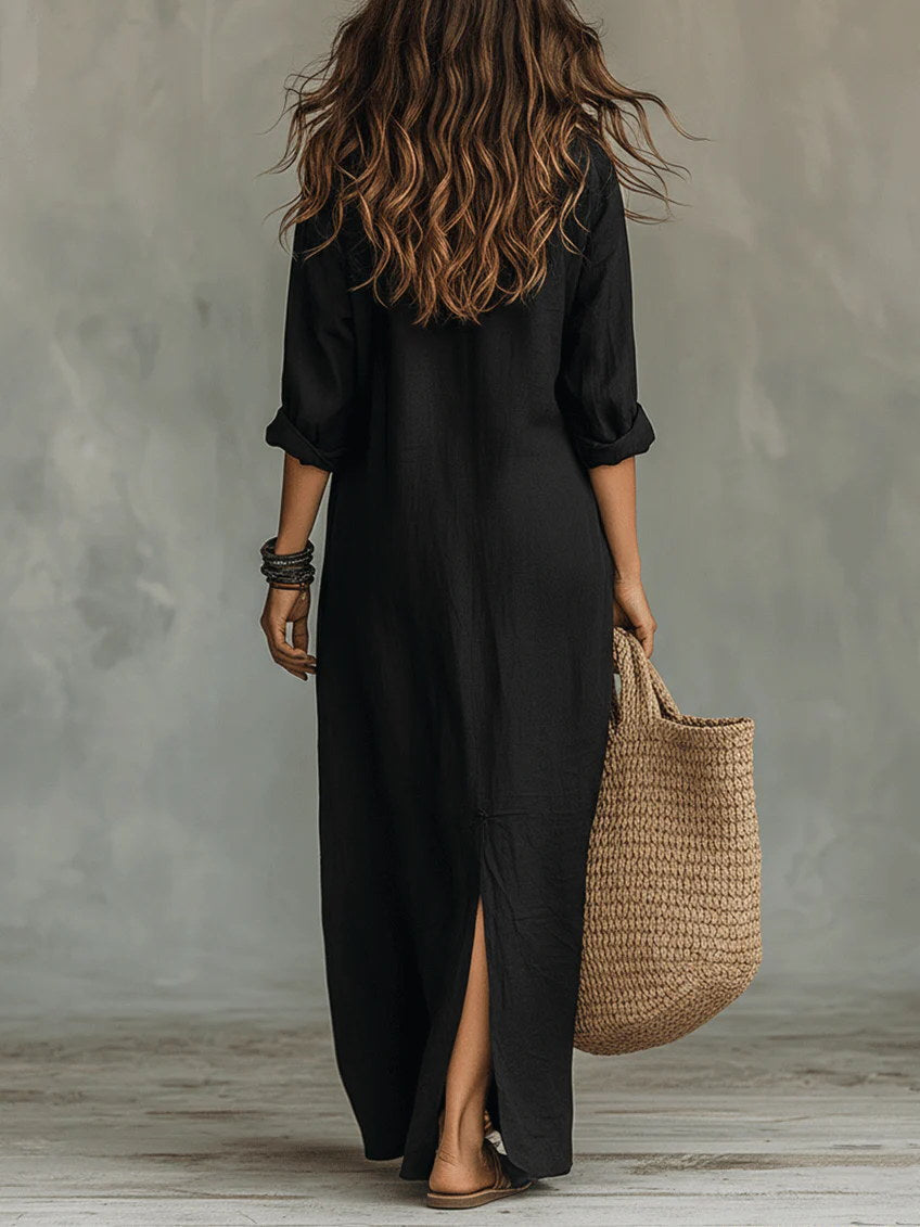 Vanessa | Vestido camisero largo