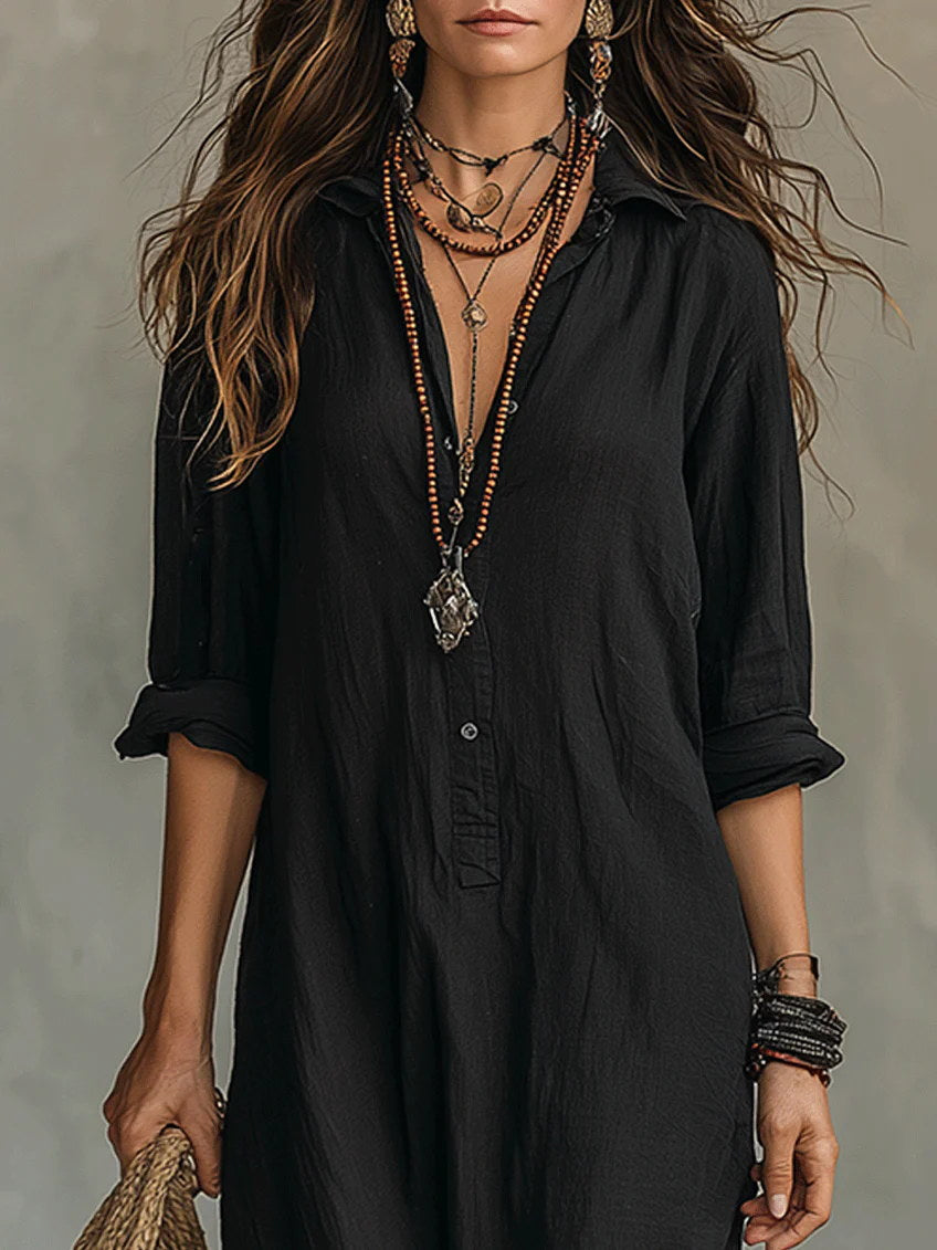 Vanessa | Vestido camisero largo