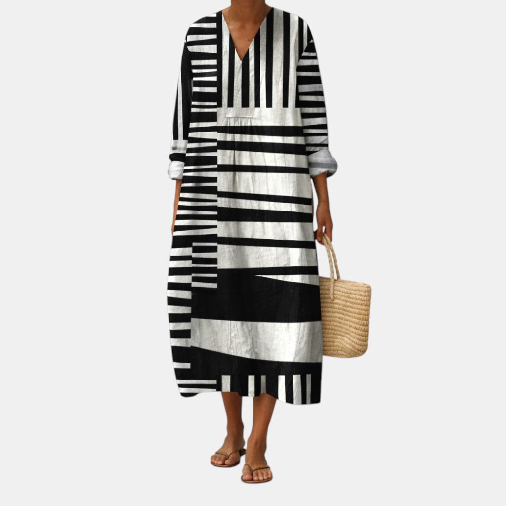 BIANCA™ | VESTIDO ESTAMPADO GRÁFICO