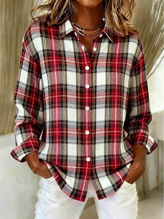 Gabriela | Blusa Vintage de Cuadros