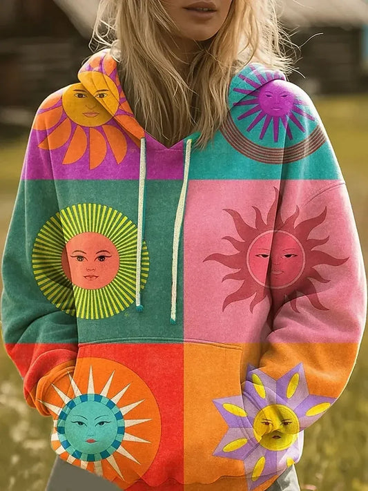 Constance | Sudadera con Diseño de Rayos de Sol