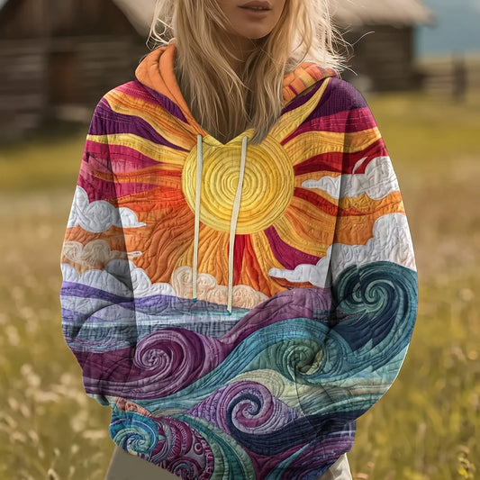 Dalia | Sudadera con Capucha Estampada Amanecer