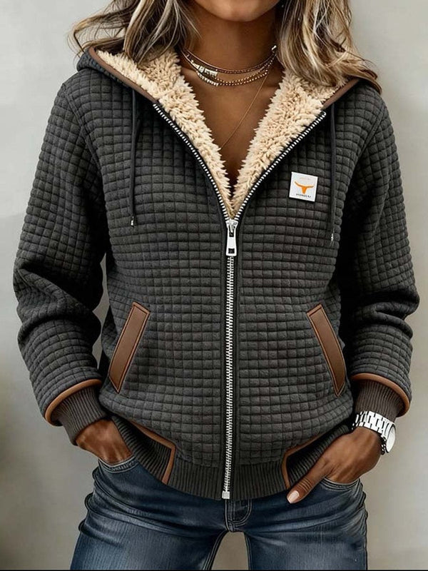 Bridgette | Sudadera con Cremallera y Textura Acogedora