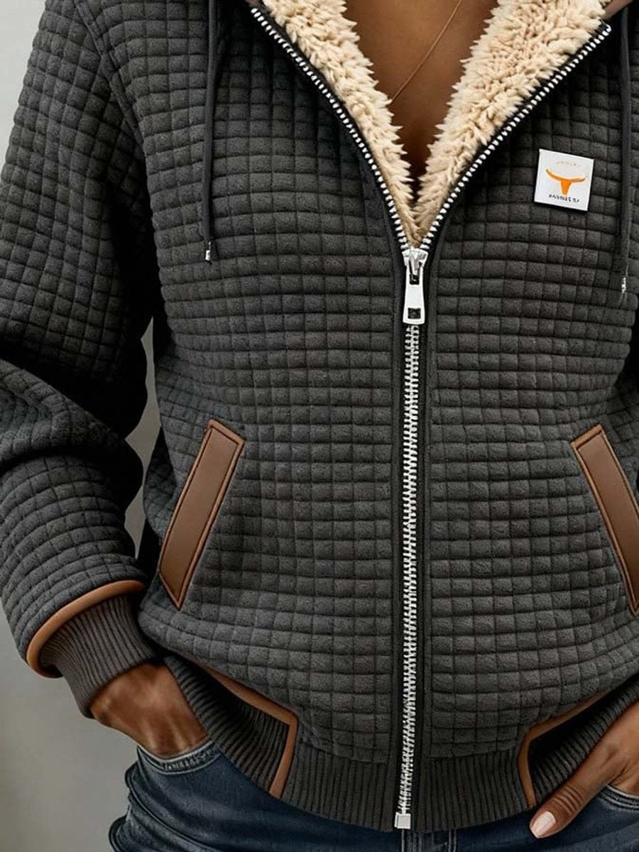 Bridgette | Sudadera con Cremallera y Textura Acogedora